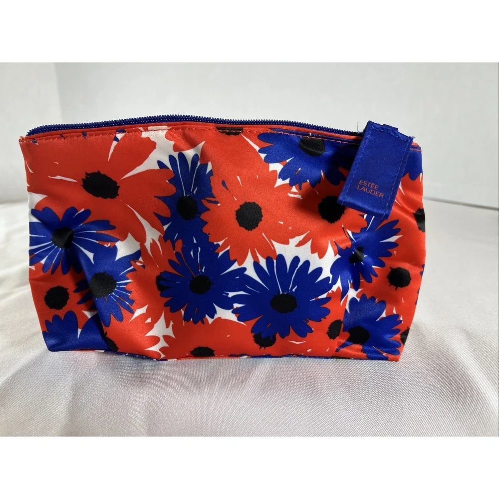 Estee Lauder Red And‎ Blue Cosmetic/Makeup Bag